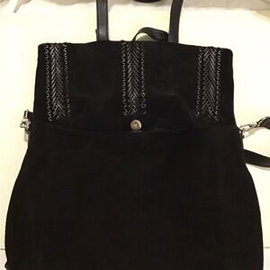 Elegant Black Suede Women's Bag